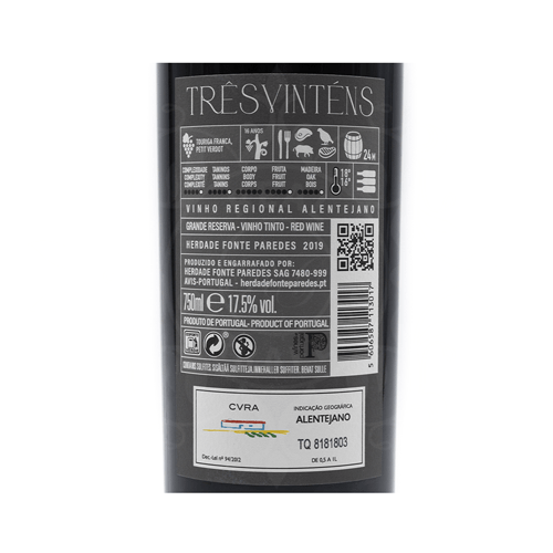 Três Vinténs - Herdade Fonte Paredes Tinto - Image 2