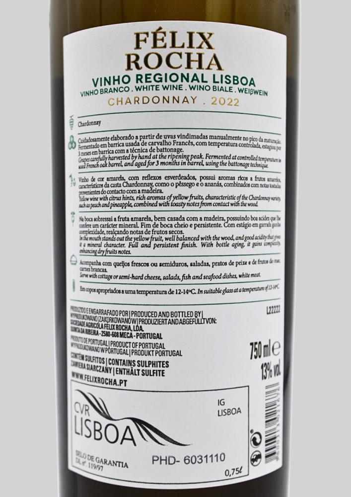 Félix Rocha, Chardonnay - Image 3