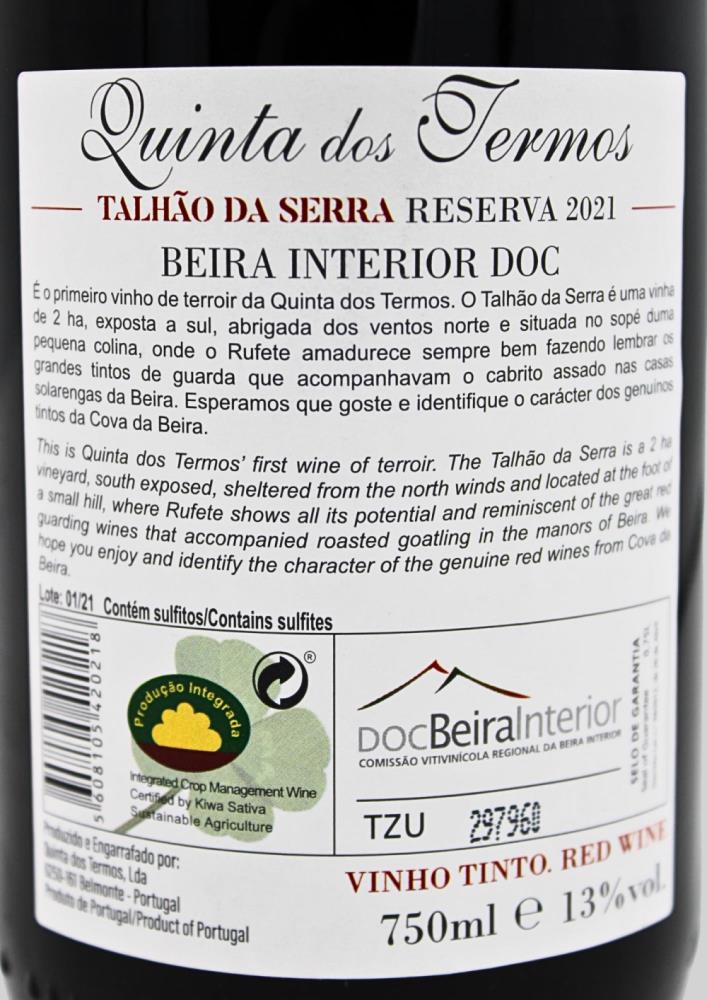 Quinta dos Termos Talhão da Serra Reserva Rufete - Image 3