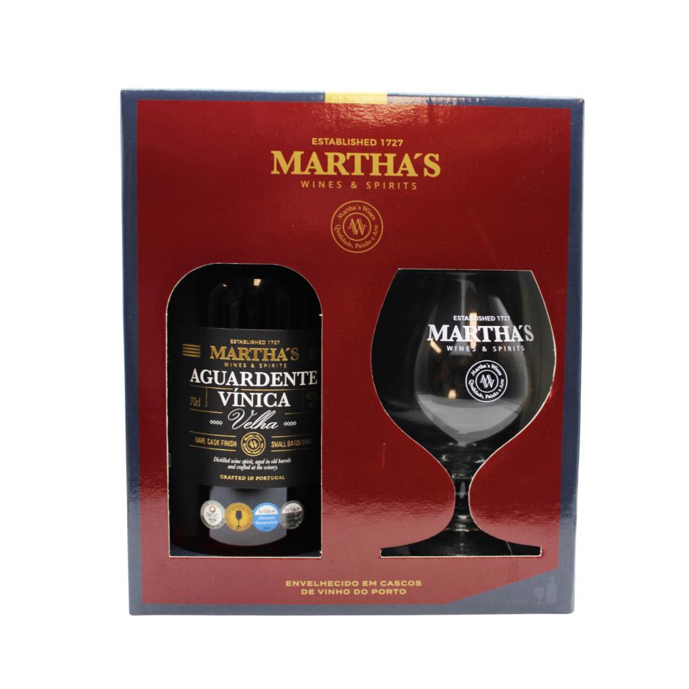 Aguardente Martha's Vínica Velha Com Copo